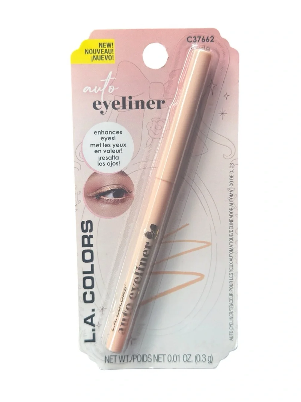 L.A. Colors Auto Liners Eyeliner & Lip Liner Pencil in Nude NWT